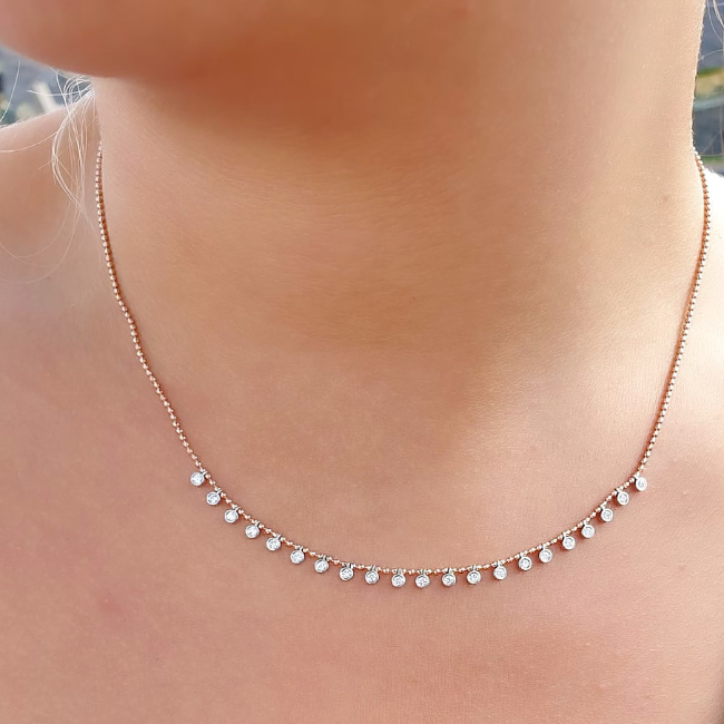 single chain diamond necklace